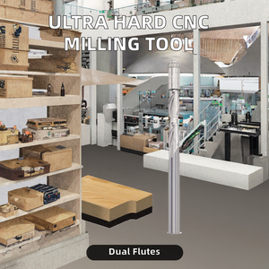 Fresa de Carburo de Tungsteno Ultra Duro de Alta Precisión, 2 Filos, 10-12 Helix Climb, Vástago Recto, Recubrimiento Brillante, ODM - Product Image 2