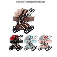 Système de voyage pour poussette jumelle 3 en 1 de luxe léger avec caractéristiques de transport pliables pratiques