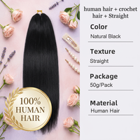 Miracle Knots Cabello Humano Virgen para Crochet, Cabello a Granel de 12-30 Pulgadas, Trenzas de Crochet Pre-enlazadas, Textura Natural, Venta al por Mayor de Fábrica OEM