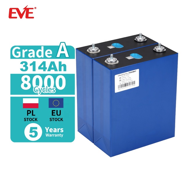 EU Stock EVE 314Ah MB31 8000 Cycles LFP 3.2V Lithium Batteries for Solar Energy Storage Systems