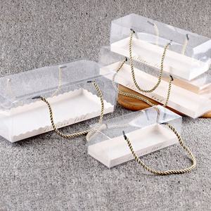 Contenitore <span class=keywords><strong>per</strong></span> Torte in Plastica Trasparente Rettangolare con Manico, Portatile, <span class=keywords><strong>per</strong></span> <span class=keywords><strong>Pasticcerie</strong></span> e Negozi di Dolci - Product Image 5