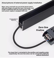 Rail magnétique encastré en aluminium 48V, facile à installer et résistant à la déformation, prend en charge la gradation intelligente 3000K-6000K