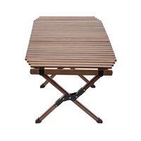 Table d'angle moderne en bois de hêtre pliable et portable pour les repas en plein air, le camping et la plage, les pique-niques et les barbecues