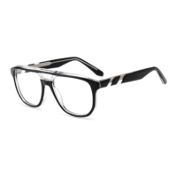 Lunettes optiques de grande taille pour hommes, design d'aviation classique, monture de lunettes, lunettes transparentes de stratification fraîche pour hommes