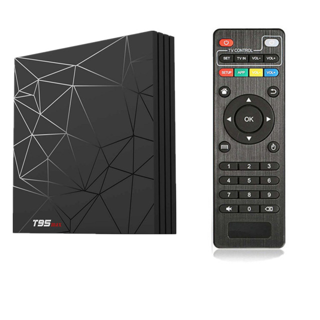 T95max Android 9.0 TV Box with 4GB 64GB Allwinner H6 Quad Core USD3.0 6K HDR 2.4GHz Wifi Smart TV-T95 Max Set-Top Box