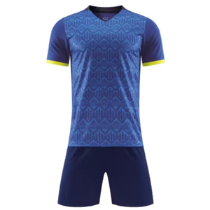 Jersey Latihan Sepak Bola Lengan Pendek Kustom Berkualitas Tinggi, Seragam Kain Poliester Elastis Bernapas yang Dapat Dipersonalisasi, Unisex - Product Image 5