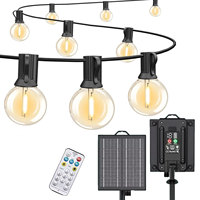 Guirlande lumineuse d'extérieur à ampoules G40 dimmables, 25FT 50FT 100FT, pour mariage, Noël, jardin, décorations