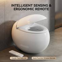 Toilette intelligente en forme d'œuf, toilette intelligente commerciale, toilette automatique à poser au sol, toilette autonettoyante intelligente