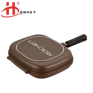 Hochwertige Aluminium-Antihaft-Wende-Pfanne mit doppelseitiger <span class=keywords><strong>Grill</strong></span> pfanne - Product Image 4