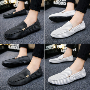 Mocasines <span class=keywords><strong>de</strong></span> Lona con Rayas Blancas para <span class=keywords><strong>Hombre</strong></span>, Ligeros, Antideslizantes, Casuales, para Conducir, para Uso Diario - Product Image 5