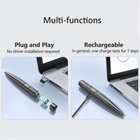 Présentateur sans fil 4 en 1, télécommande, pointeur rouge et télescopique, clic de présentation, stylet, recharge de l'alimentation