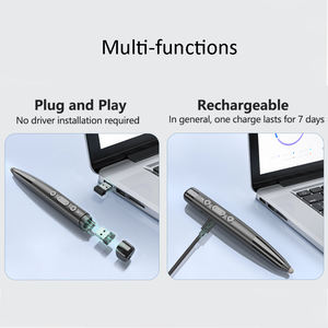 4-in-1 Wireless Presenter Clicker Remote Rot & Teleskop Zeiger Präsentation Clicker, Stylus Pen Lade leistung - Product Image 4