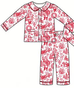Conjunto de Pijamas Navideños de Manga Larga con Estampado Navideño para Niñas, Ropa de Dormir Familiar a Juego - Product Image 3
