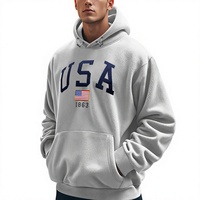 Sweat à capuche classique automne/hiver américain - Sweat à capuche décontracté et tendance à manches longues avec poches