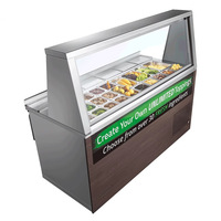 Table de préparation à pizza commerciale américaine à refroidissement par air, 2 portes, en acier inoxydable, avec armoire à tiroirs intégrée et réfrigérateur à contrôle de température numérique