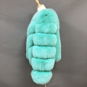 Manteau d'hiver en fourrure naturelle pour femmes, veste de luxe de grande taille, manches longues colorées, manteau en vraie fourrure de renard pour femmes - Product Image 4