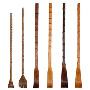 Wooden Back Scratcher Long Handle Massager Gua Sha Tool Rectangle Modern Simple Style - Product Image 5