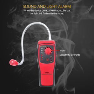 AS8800L Analizador de Gas Combustible detector de gas Puerto inflamable Gas Natural Fuga Ubicación Determinar medidor Probador Sonido Luz Alarma - Product Image 6