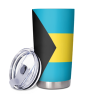 Gobelet isotherme 20 oz en acier inoxydable avec couvercle, motif drapeau de la Dominique, le plus vendu, idéal pour le café, convient aux hommes et aux femmes