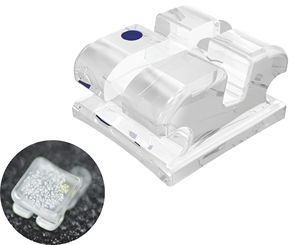 Supporto ortodontico dentale in ceramica zaffiro bretelle Galaxy Iclear Roth 022, 345 con gancio - Product Image 1