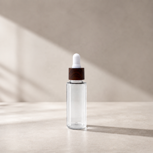 Botella de Plástico PET de 30 ml con Gotero y Tapa con Diseño de Madera para Aceites Esenciales, Gotas para Ojos y Envases Cosméticos OEM y ODM - Product Image 1