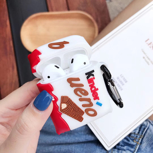 Étui de chargement sans fil en silicone souple 3D Hot Kinder <span class=keywords><strong>Bueno</strong></span> Sandwich Chocolate pour Apple AirPods 1 2 - Product Image 3