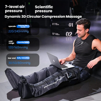 Masseur de jambes portable à compression circulatoire par ondes d'air, enveloppant, entièrement automatique, 5 airbags, 7 vitesses, pour genoux, mollets et pieds