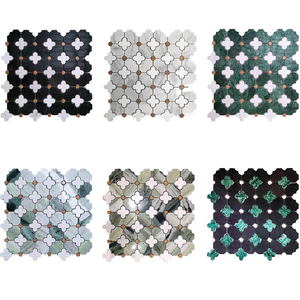 Carreaux mosaïque marbre mélangé multi crreaux antidérapants mosaïque pierre couleur mélangée utilisés pour les murs et les sols - Product Image 1