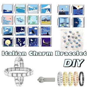Module de breloques italiennes DIY, paysage naturel extérieur, bracelet, bijoux de mode - Product Image 3