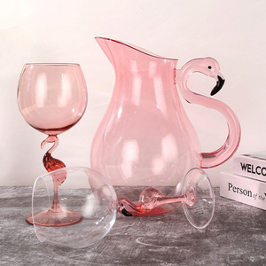 Rosa fenicottero a forma di stelo vino bicchieri 14oz riutilizzabili infrangibile acrilico di vetro per vino a bordo piscina all'aperto feste - Product Image 3