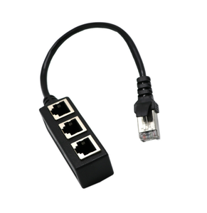 Répartiteur réseau RJ45 Adaptateur Ethernet 3 en 1 Mâle à 3 Femelle Adaptateur répartiteur LAN Câble Cat7 - Product Image 5