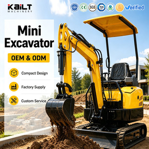 Mini-excavatrice compacte de 1,6 tonne, machine hydraulique à rotation zéro pour travaux de terrassement - Product Image 4