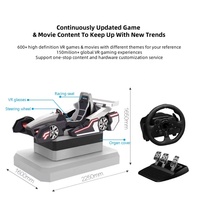 Simulateur de course VR 9D à mouvement complet avec siège pliable et volant pour PS5, machine de jeu de conduite d'arcade
