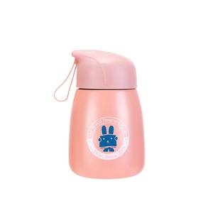 Bouteille d'eau mignonne en acier inoxydable de 260 ml avec logo personnalisé moderne pour enfants, avec poignée en silicone portable - Product Image 5