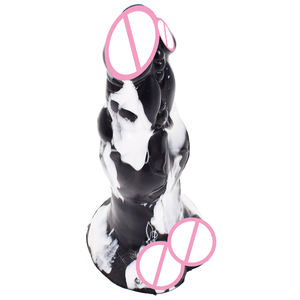 Оптовая продажа, разноцветный силиконовый Фэнтезийный фаллоимитатор, 25 см - Product Image 1