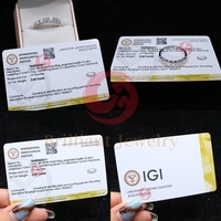 Toptan Fiyatlı IGI Sertifikalı Yuvarlak Kesim Laboratuvarda Yetiştirilmiş Elmas Bezel Nişan Alyansı Klasik 10K 14K 18K Altın Kadınlar İçin