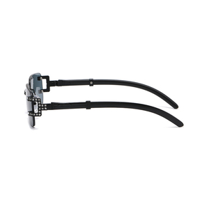 Occhiali <span class=keywords><strong>da</strong></span> <span class=keywords><strong>Sole</strong></span> Vintage di Lusso per Donne, Marca Designer, Senza <span class=keywords><strong>Montatura</strong></span>, Quadrati con Diamanti, <span class=keywords><strong>Montatura</strong></span> in Plastica e Metallo, Protezione Colore C9 - Product Image 5