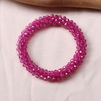 Coleteros de cristal con purpurina, coleteros apilables, pulseras elásticas con cuentas, sujetadores de cola de caballo, bandas para el cabello con diamantes de imitación brillantes