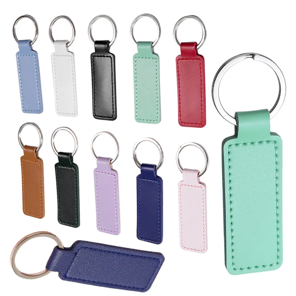 Pu Couro Carro Personalidade Business Key Ring Pendant Belt Clip Chain Tag Keychain Acessórios Criativos Luxo Diy Promoção Presente
