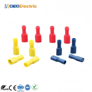 Cnxi frd AWG22-16 đỏ thiết bị đầu cuối điện đồng thau nhanh chóng ngắt kết nối PVC tin mạ cách điện <span class=keywords><strong>Bullet</strong></span> nữ uốn dây Lugs - Product Image 2