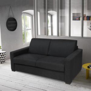 Divano letto CITY, 195 cm, in tessuto grafite con rete elettrosaldata - Product Image 1