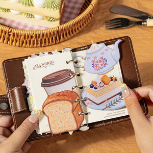 Simulated Embroidery Food Hard Card Sticker Square <b>Paper</b> Decorative Stickers For Home Decoration B899 - Product Image 4