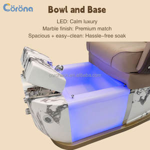 Moderne Luxus-Nagelstudio-Möbel Professioneller Rohrloser Whirlpool Verstellbarer <span class=keywords><strong>Massage</strong></span>-Fußbad-Maniküre-Pediküre-Stuhl - Product Image 5