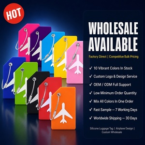 Etichetta <span class=keywords><strong>per</strong></span> Bagagli in Silicone a Forma di Aeroplano, Logo Personalizzato, Vendita all'Ingrosso, Etichetta ID <span class=keywords><strong>per</strong></span> Borse da Viaggio in Gomma Morbida Colorata, Regalo Promozionale OEM - Product Image 2