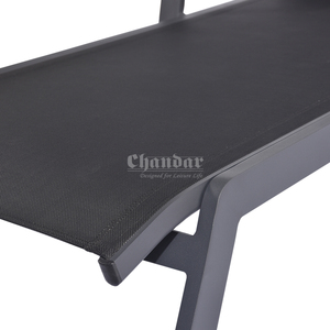 Chaise longue commerciale moderne et étanche en aluminium, chaise longue <span class=keywords><strong>inclinable</strong></span> pour le bord de la piscine avec roues - Product Image 4