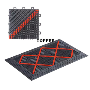 Dalles de sol modulaires antidérapantes en EVA et nylon 150x150x25mm - Product Image 2
