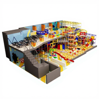 Parc d'aventure commercial OEM, parcours Ninja Warrior, aire de jeux intérieure pour enfants avec mur d'escalade, piscine à balles, tunnel