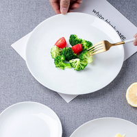 Assiettes en Porcelaine Fine Blanche de Qualité Supérieure, Directement de l'Usine, Plats Profonds en Céramique de 5 à 12 Pouces pour Hôtels, Banquets et Restaurants, Personnalisables avec Logo