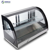 Équipement de réfrigérateur commercial Mini verre incurvé Dessert pâtisserie gâteau boulangerie vitrine comptoir refroidisseur pour boulangerie