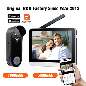 กริ่งประตูวิดีโอไร้สายกันน้ำ Tuya Smart พร้อมระบบหน้าจอสัมผัส กล้องสี ระบบอินเตอร์คอมแบบสองทาง - Product Image 1